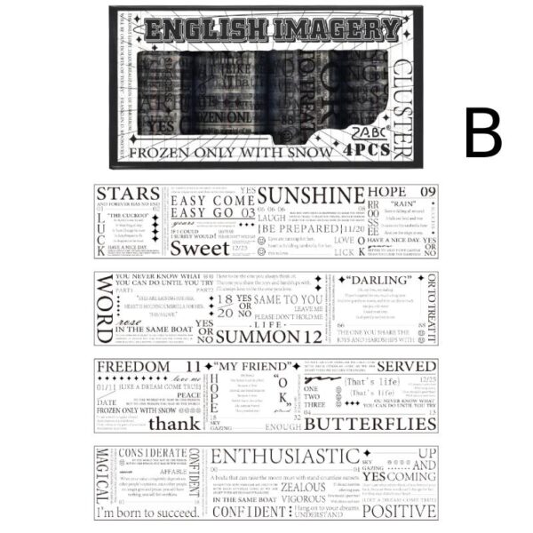 Tape Set English Parkway Series English Theme Die Cut Tape 2m - Image 17