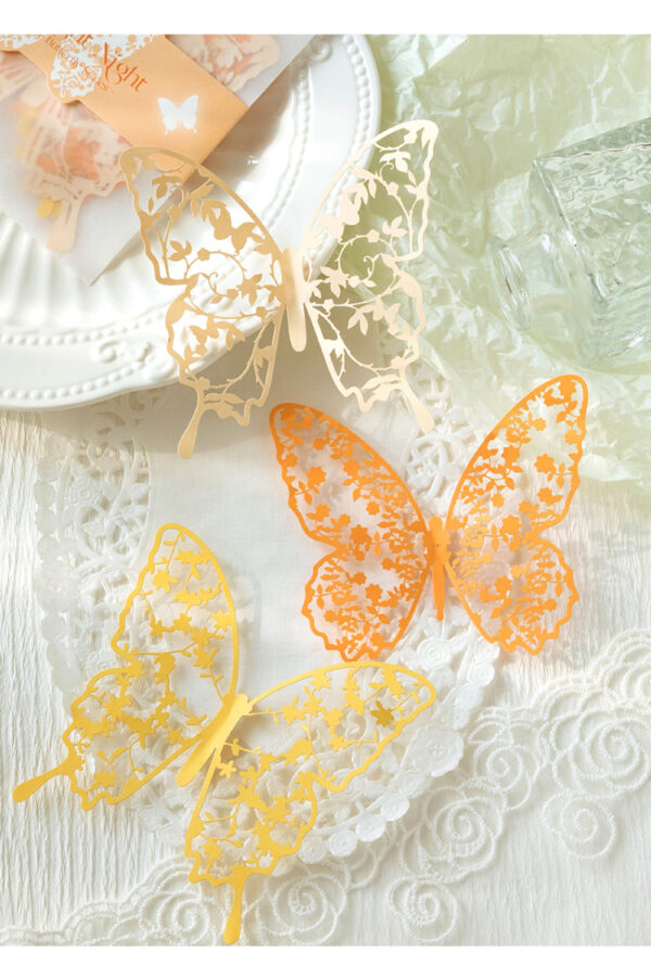 Hollow Butterfly Lace Decorative Paper 6PCS - Image 5