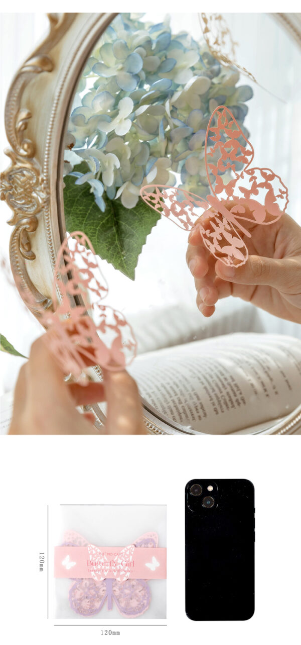 Hollow Butterfly Lace Decorative Paper 6PCS - Image 13