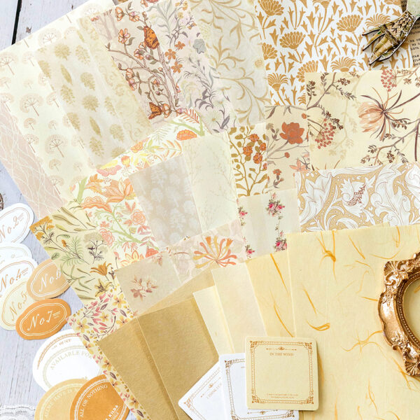 Paper Set Flower and Wildlife Series Flower Theme 40 sheets - Image 10