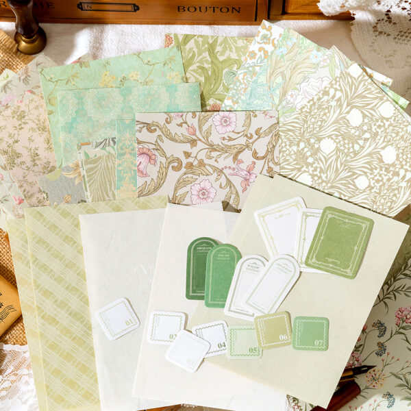Paper Set Flower and Wildlife Series Flower Theme 40 sheets - Image 9