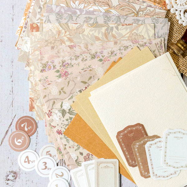 Paper Set Flower and Wildlife Series Flower Theme 40 sheets - Image 8