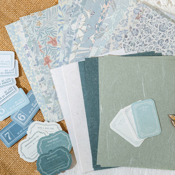 Paper Set Flower and Wildlife Series Flower Theme 40 sheets - Image 6