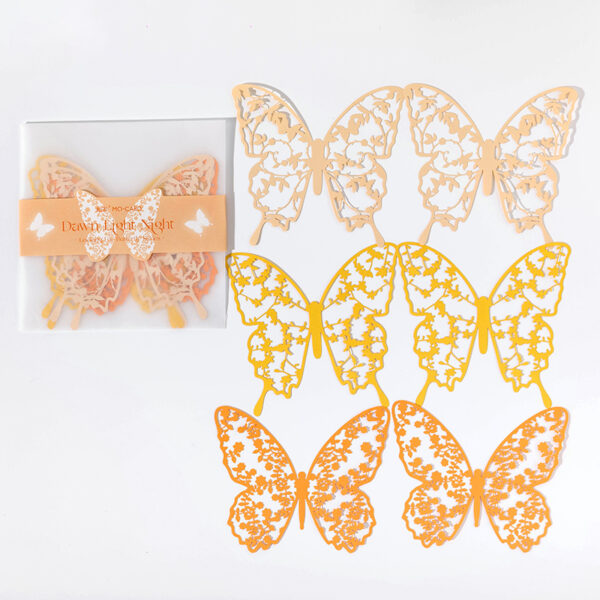 Hollow Butterfly Lace Decorative Paper 6PCS - Image 12