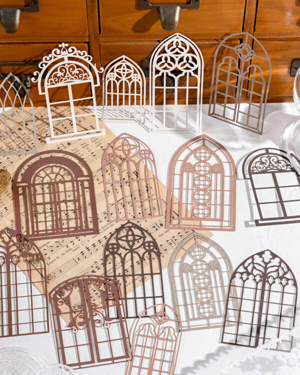 Hollow Paper Cutout Decoration Paper 15pcs - Image 13