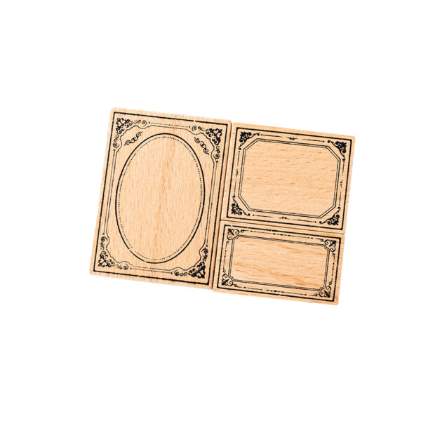 Stamp Wooden Seal Set Baroque Fantasy Series Border Theme - Image 18