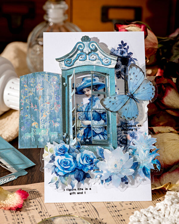 Sticker Pack Retro Hollow Flower Window Theme Stickers 10PCS - Image 18
