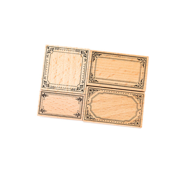 Stamp Wooden Seal Set Baroque Fantasy Series Border Theme - Image 15