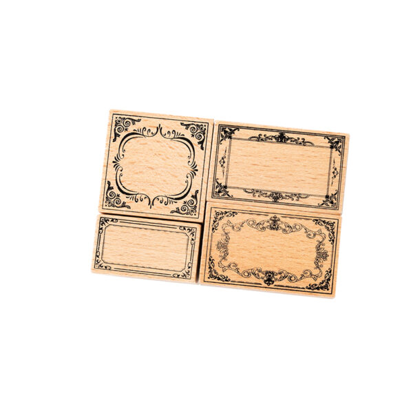 Stamp Wooden Seal Set Baroque Fantasy Series Border Theme - Image 14