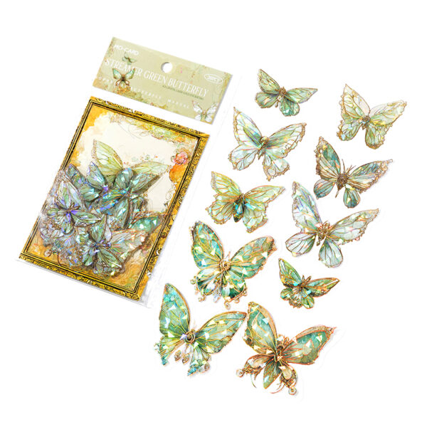 Green buterfly stickers