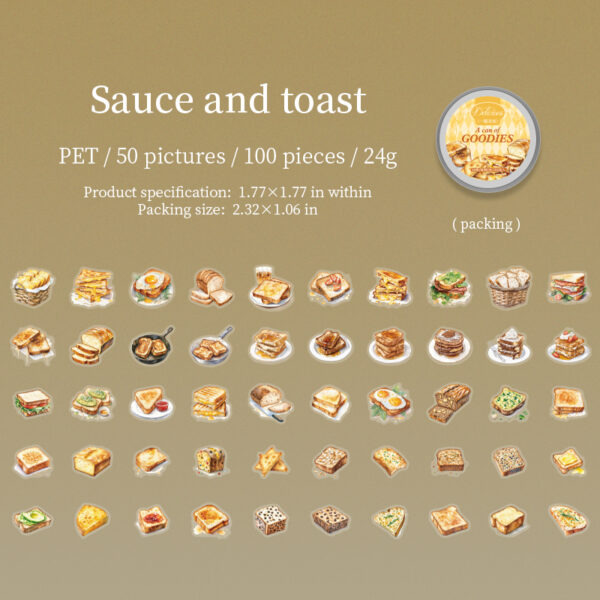Sticker Pack Food Theme Stickers 100pcs - Image 12