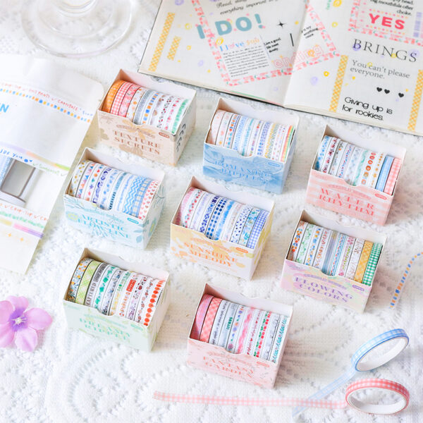 Washi Tape set Gentle color series Artistic style Cute plaid 2m