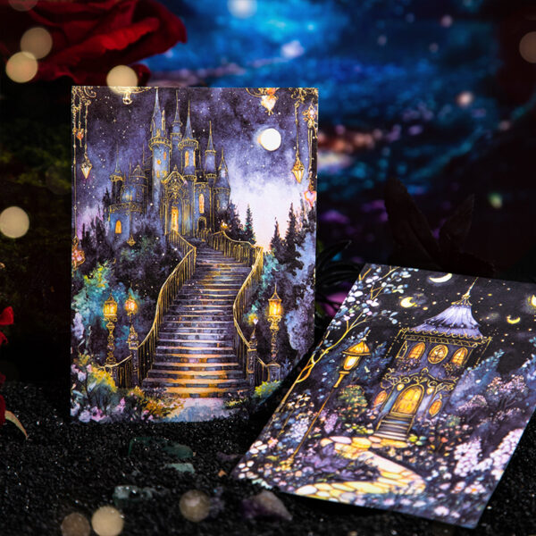 Stickers Starry Night Magic Notebook Series Background Notebook Decorative Stickers 10 Sheets