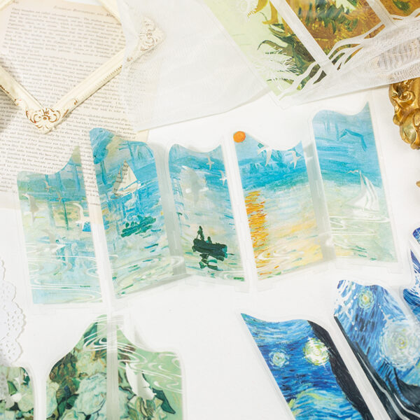 Special Shaped Transparent Bookmark Oil Painting Old Dream Series Oil Painting Theme Bookmark 1 Sheet
