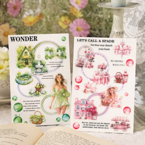 Gift box stickers Flowers and Seasons Series Character Theme Stickers 100 pieces