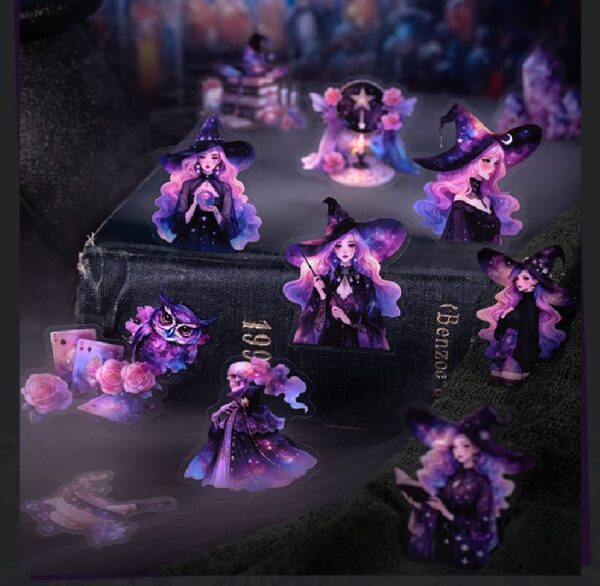 Stickers in box Magic Witch Theme Stickers 50PCS