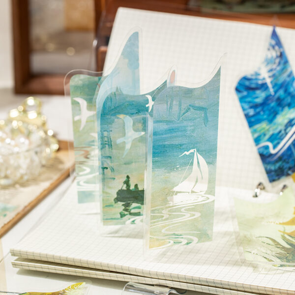 Special Shaped Transparent Bookmark Oil Painting Old Dream Series Oil Painting Theme Bookmark 1 Sheet