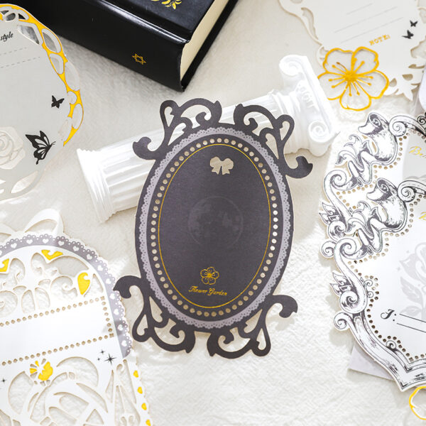 Decorative paper Flower House Dream Series Gold Foil Hollow 20 sheets