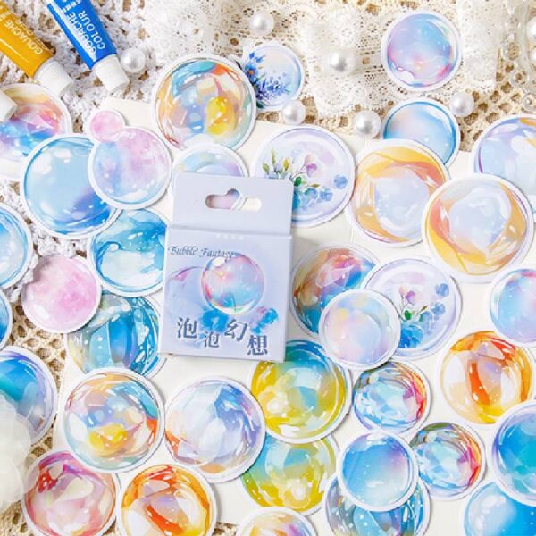 Stickers in box, Fairy Tale World Series, Fantasy Theme, 46 pieces