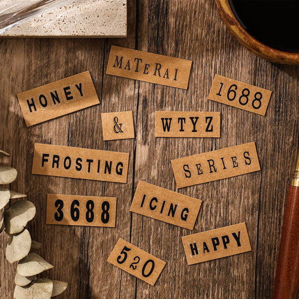 Sheet of stickers Classic letter series English theme 6 sheets