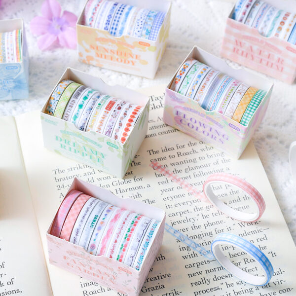 Washi Tape set Gentle color series Artistic style Cute plaid 2m