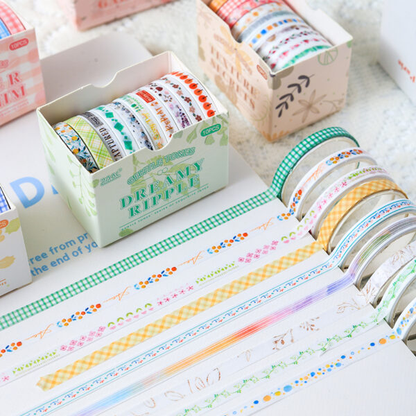 Washi Tape set Gentle color series Artistic style Cute plaid 2m