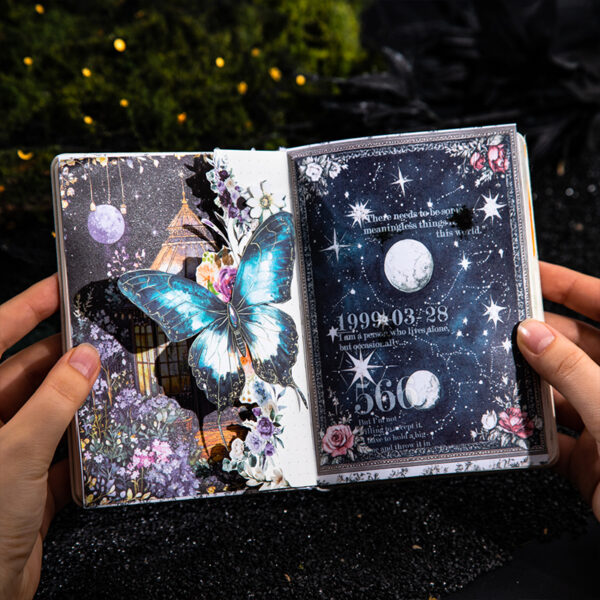 Stickers Starry Night Magic Notebook Series Background Notebook Decorative Stickers 10 Sheets