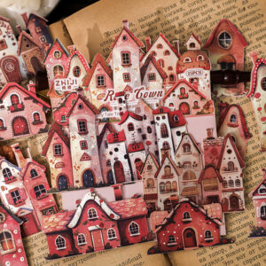 Sticker Pack Fairytale Town Collection Small Town Theme Hard Card Stickers 15 Pieces