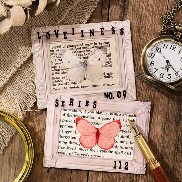 Sheet of stickers Classic letter series English theme 6 sheets