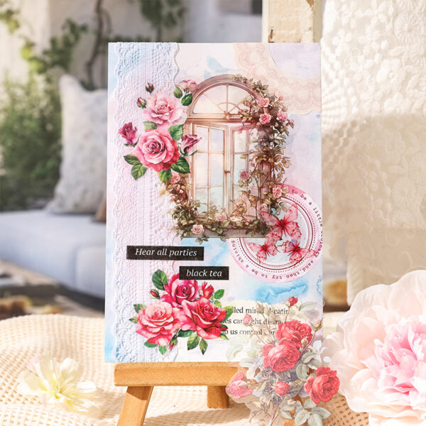 PET sticker pack Flower Window Dream Series Flower Window theme stickers 15 pieces
