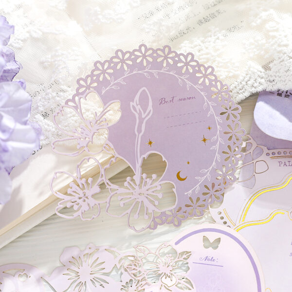 Decorative paper Flower House Dream Series Gold Foil Hollow 20 sheets