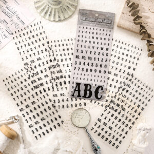 Sheet of stickers Classic letter series English theme 6 sheets