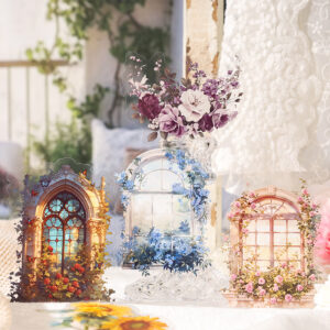 PET sticker pack Flower Window Dream Series Flower Window theme stickers 15 pieces