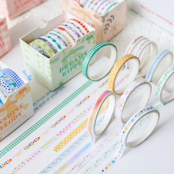 Washi Tape set Gentle color series Artistic style Cute plaid 2m
