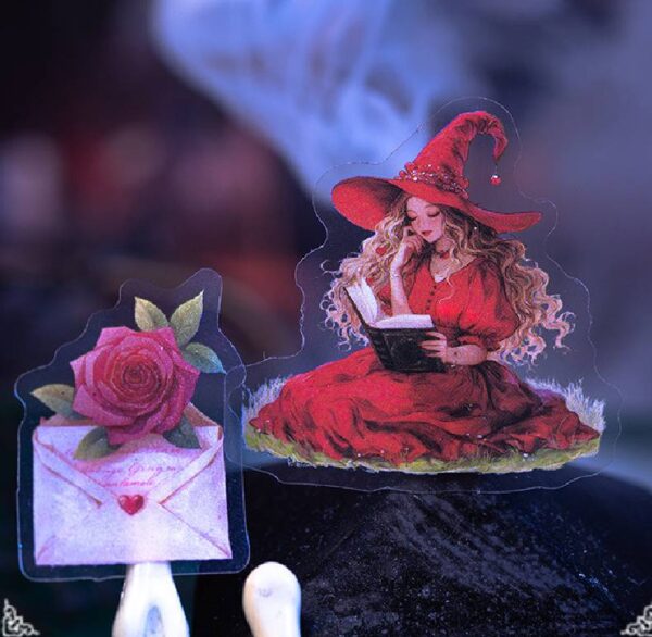 Stickers in box Witch's Magic Box Series Magic Witch Theme Stickers 50 pieces