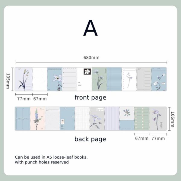 Folding sticky notes Flower Sequence Series Flower Theme 10 sheets