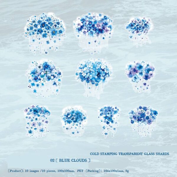 Sticker Pack Blue Sea Series Ocean Theme 20 Stickers