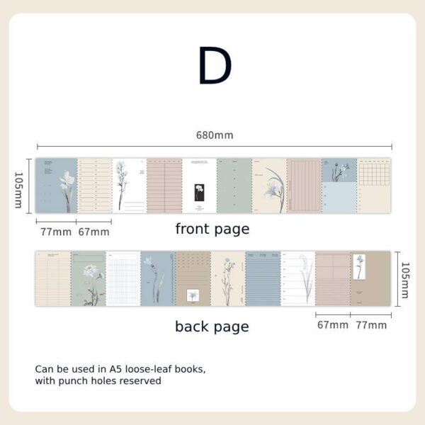 Folding sticky notes Flower Sequence Series Flower Theme 10 sheets