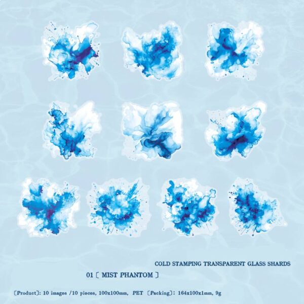 Sticker Pack Blue Sea Series Ocean Theme 20 Stickers