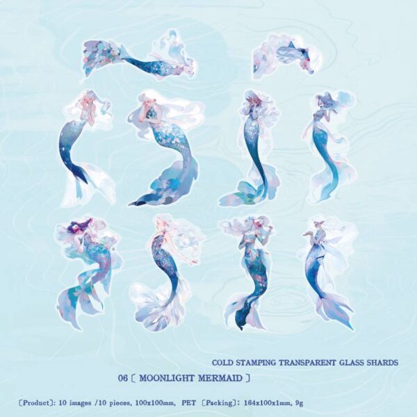 Sticker Pack Blue Sea Series Ocean Theme 20 Stickers