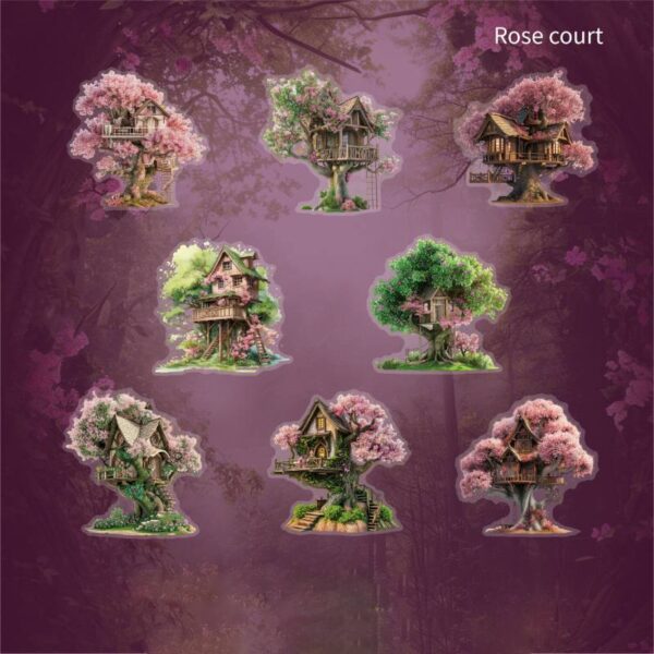 PET sticker pack Tree House Series Fantasy Tree House 16 pieces