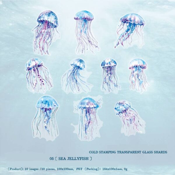 Sticker Pack Blue Sea Series Ocean Theme 20 Stickers