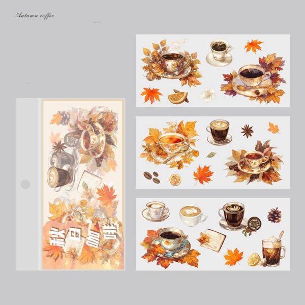 Sticker Pack Time and Time Notes Series Nostalgic Theme 3 Sheets 12 Styles