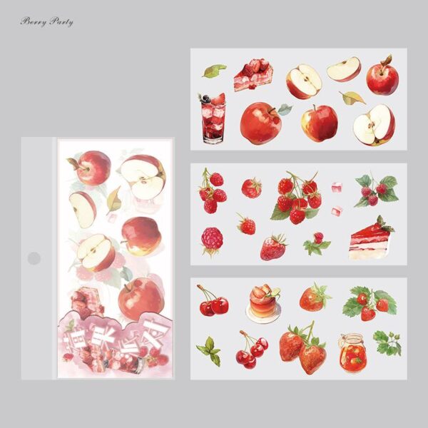 Sticker Pack Time and Time Notes Series Nostalgic Theme 3 Sheets 12 Styles