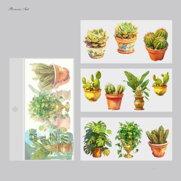 Sticker Pack Time and Time Notes Series Nostalgic Theme 3 Sheets 12 Styles
