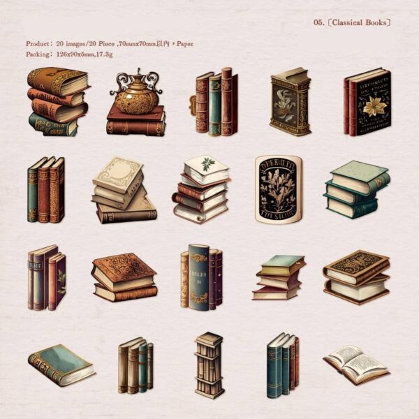 Decorative cardboard Classic private collection daily life theme 20 sheets
