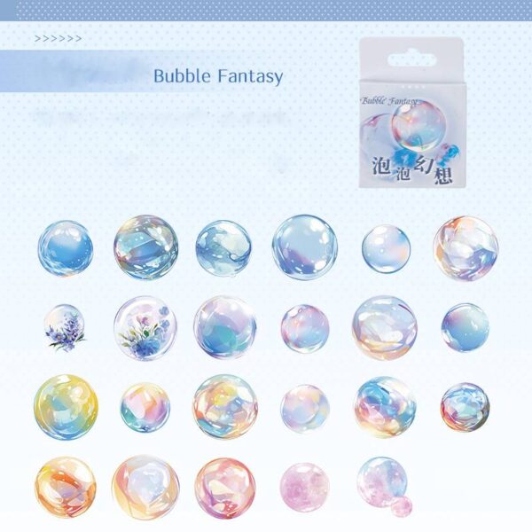 Stickers in box, Fairy Tale World Series, Fantasy Theme, 46 pieces