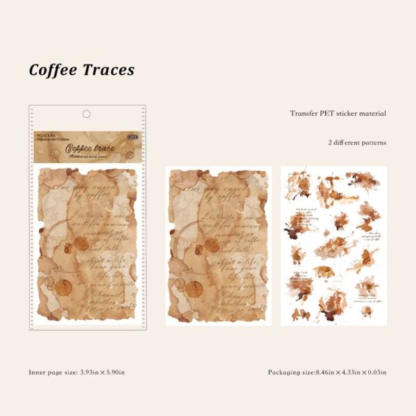 PET transfer stickers, mottled ink series, 2 sheets