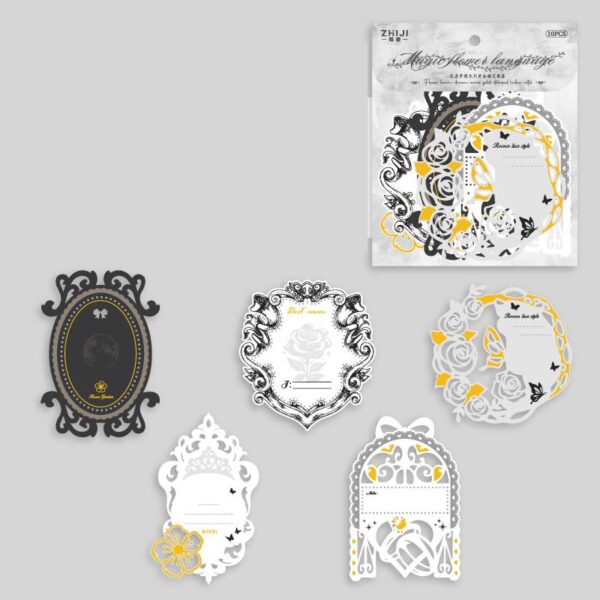 Decorative paper Flower House Dream Series Gold Foil Hollow 20 sheets