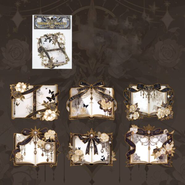 PET sticker pack Paper Dream Cloud Book Series Retro Gothic style 6 pieces